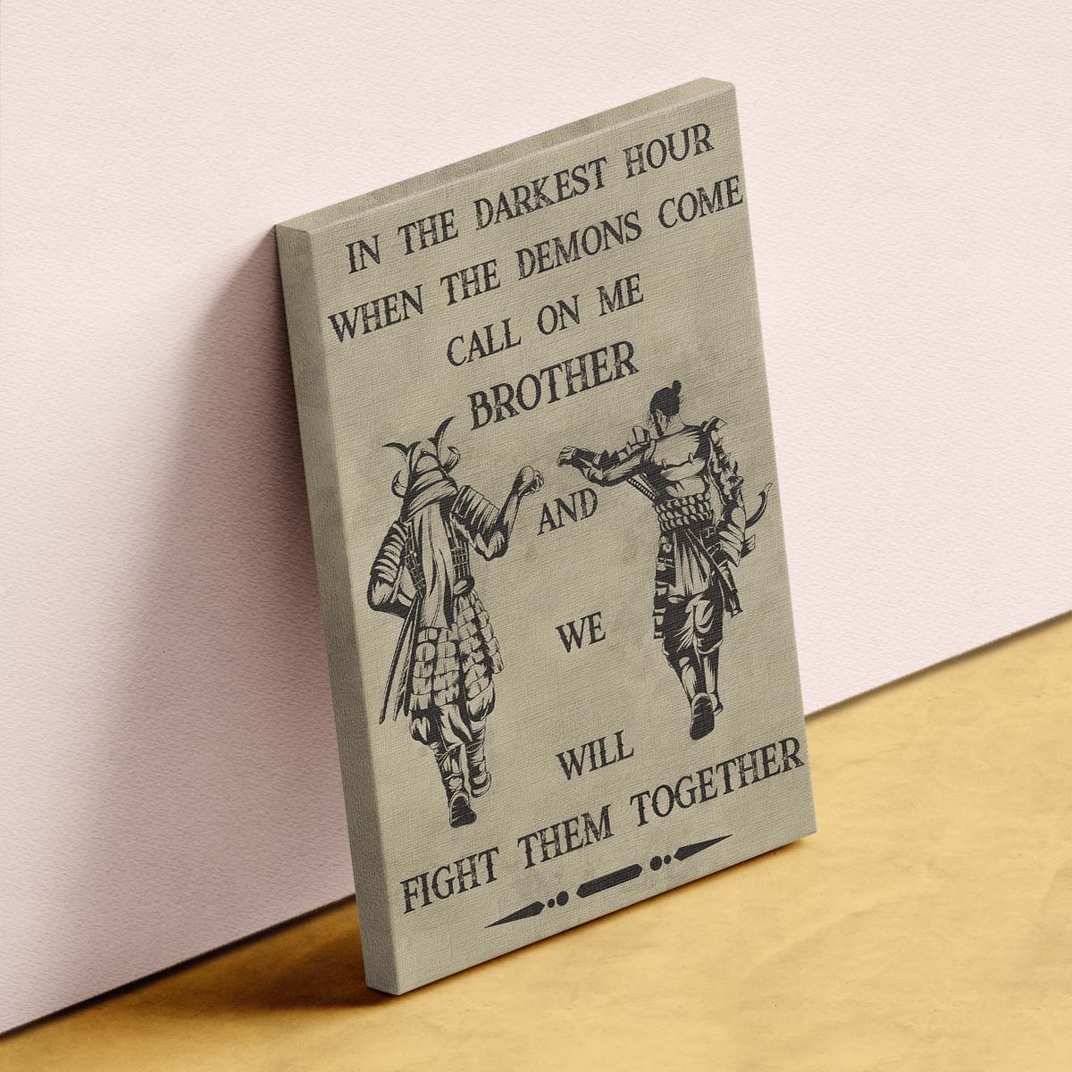 Samurai Wall Art - Samurai Poster - Samurai Canvas - Call On Me Brother - SA061 - Vertical Poster - Vertical Canvas