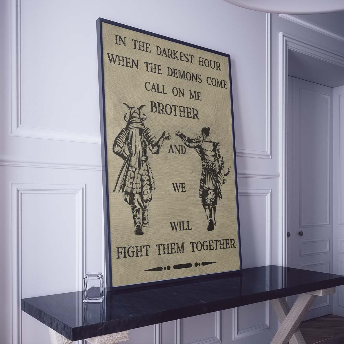 Samurai Wall Art - Samurai Poster - Samurai Canvas - Call On Me Brother - SA061 - Vertical Poster - Vertical Canvas