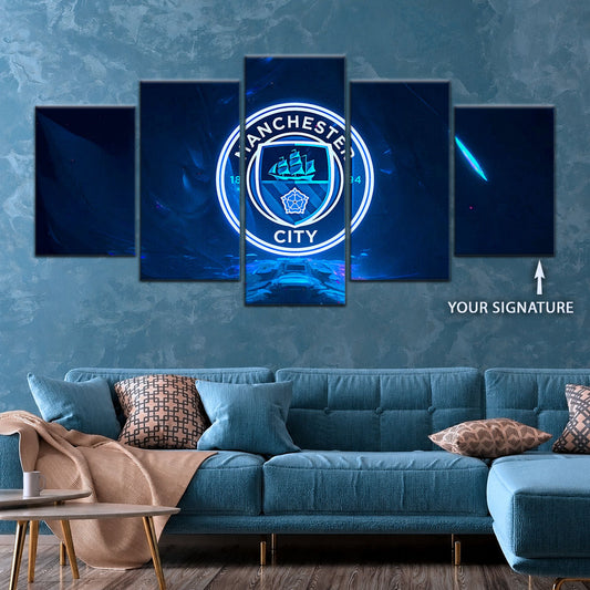 Soccer Canvas Wall Art - FB5050 - Ocean Manchester City FC