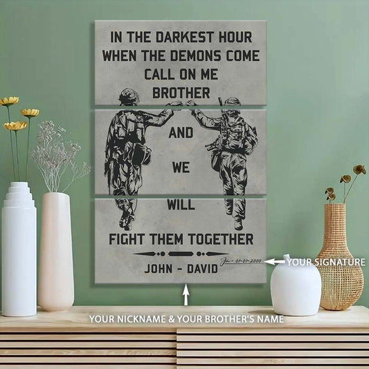 Soldier - 3 Piece Wall Art - SD001 - Call On me Brother - Army - Marine - Soldier Canvas