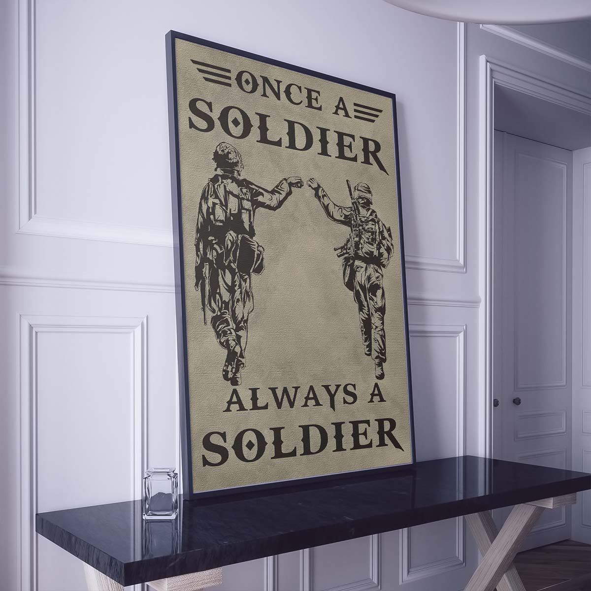 Soldier Wall Art - Soldier Poster - Soldier Canvas - Always A Soldier - Army - Marine - SD004 - Vertical Poster - Vertical Canvas