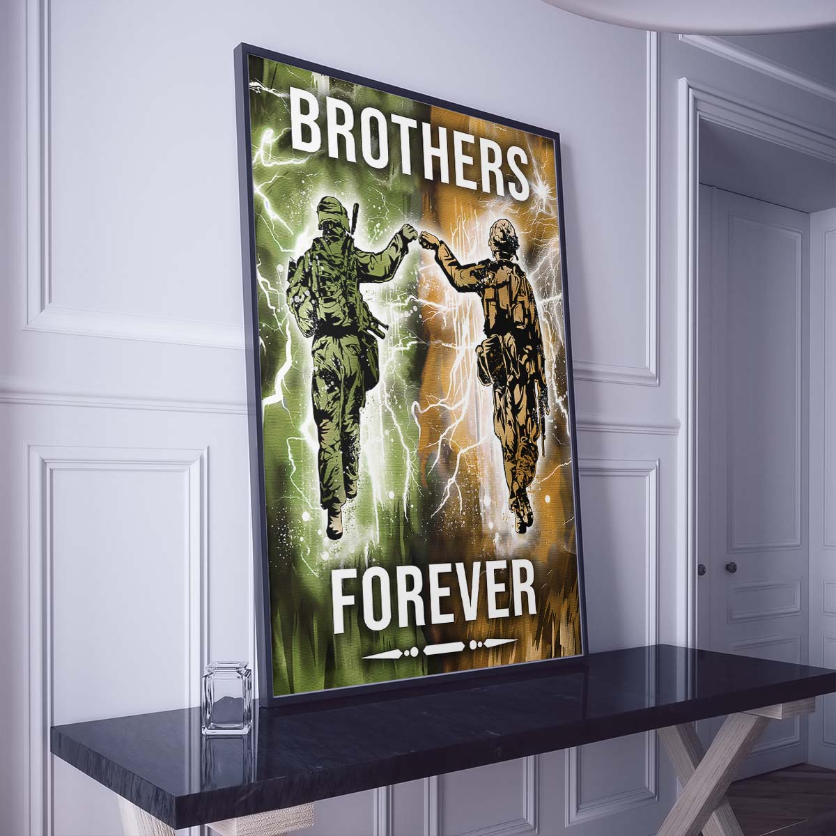 Soldier Wall Art - Soldier Poster - Soldier Canvas - Brothers Forever - Army - Marine - SD044 - Vertical Poster - Vertical Canvas