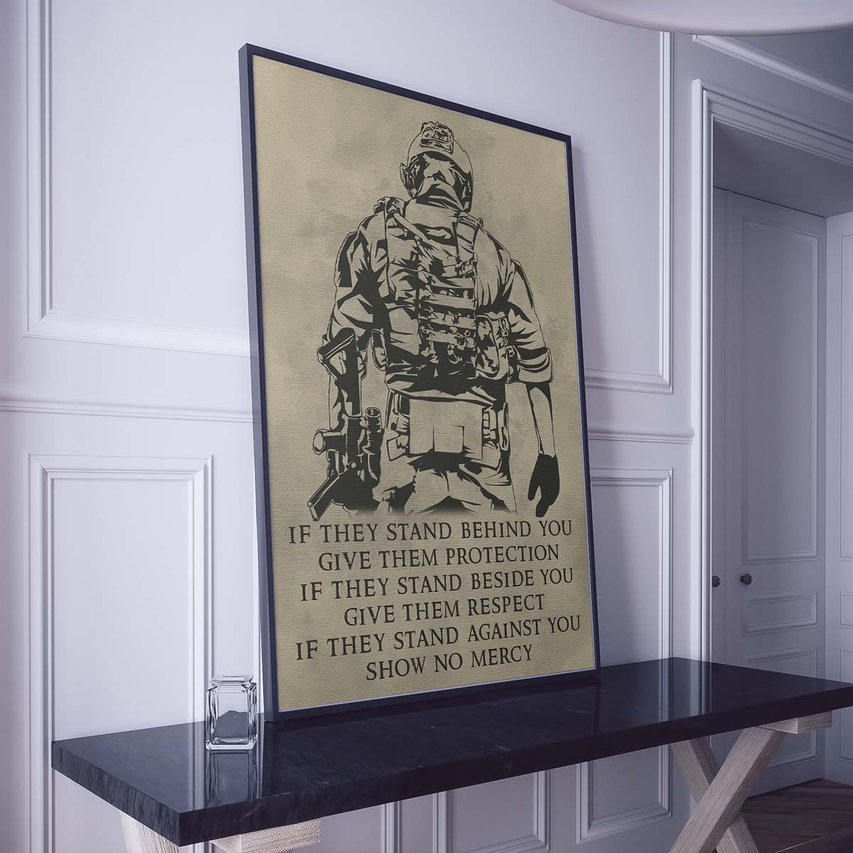 Soldier Wall Art - Soldier Poster - Soldier Canvas - IF - Show No Mercy - Army - Marine - SD018 - Vertical Poster - Vertical Canvas