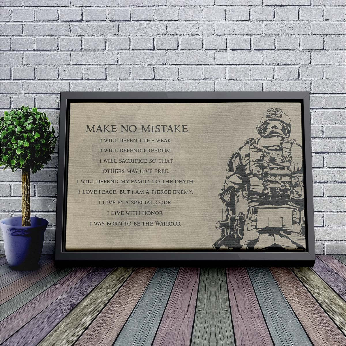 Soldier Wall Art - Soldier Poster - Soldier Canvas - Make No Mistake - Army - Marine - SD015 - Horizontal Poster - Horizontal Canvas