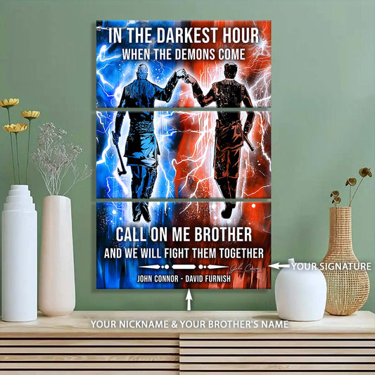 Viking - 3 Piece Wall Art - VK061 - Call On me Brother - Ragnar Lothbrok - Floki - Viking Canvas