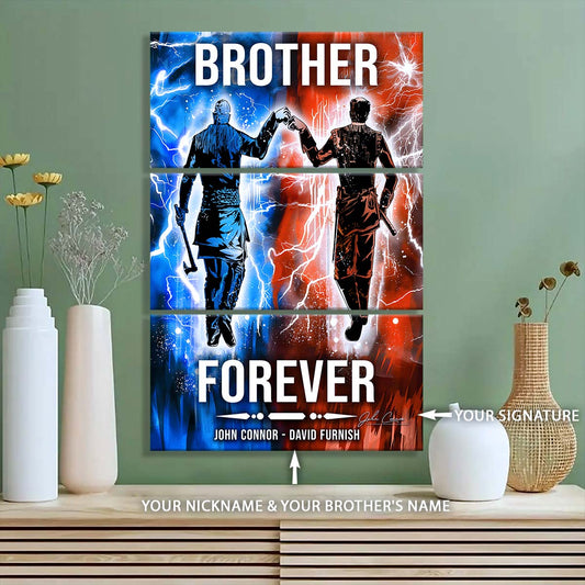 Viking - 3 Piece Wall Art - VK062 - Brother Forever - Ragnar Lothbrok - Floki - Viking Canvas