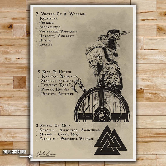Viking Wall Art - Viking Poster - Viking Canvas - 7 5 3 CODE - VK017 - Vertical Poster - Vertical Canvas