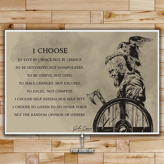 Viking Wall Art - Viking Poster - Viking Canvas - I Choose - Ragnar Lodbrok - VK040 - Horizontal Poster - Horizontal Canvas