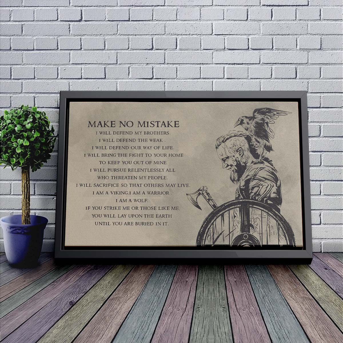 Viking Wall Art - Viking Poster - Viking Canvas - Make No Mistake - Ragnar Lodbrok - VK041 - Horizontal Poster - Horizontal Canvas