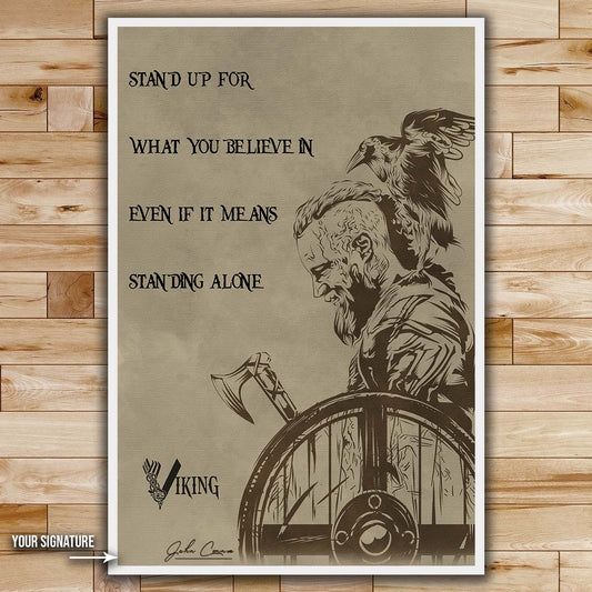 Viking Wall Art - Viking Poster - Viking Canvas - Standing Alone - Ragnar Lothbrok - VK049 - Vertical Poster - Vertical Canvas
