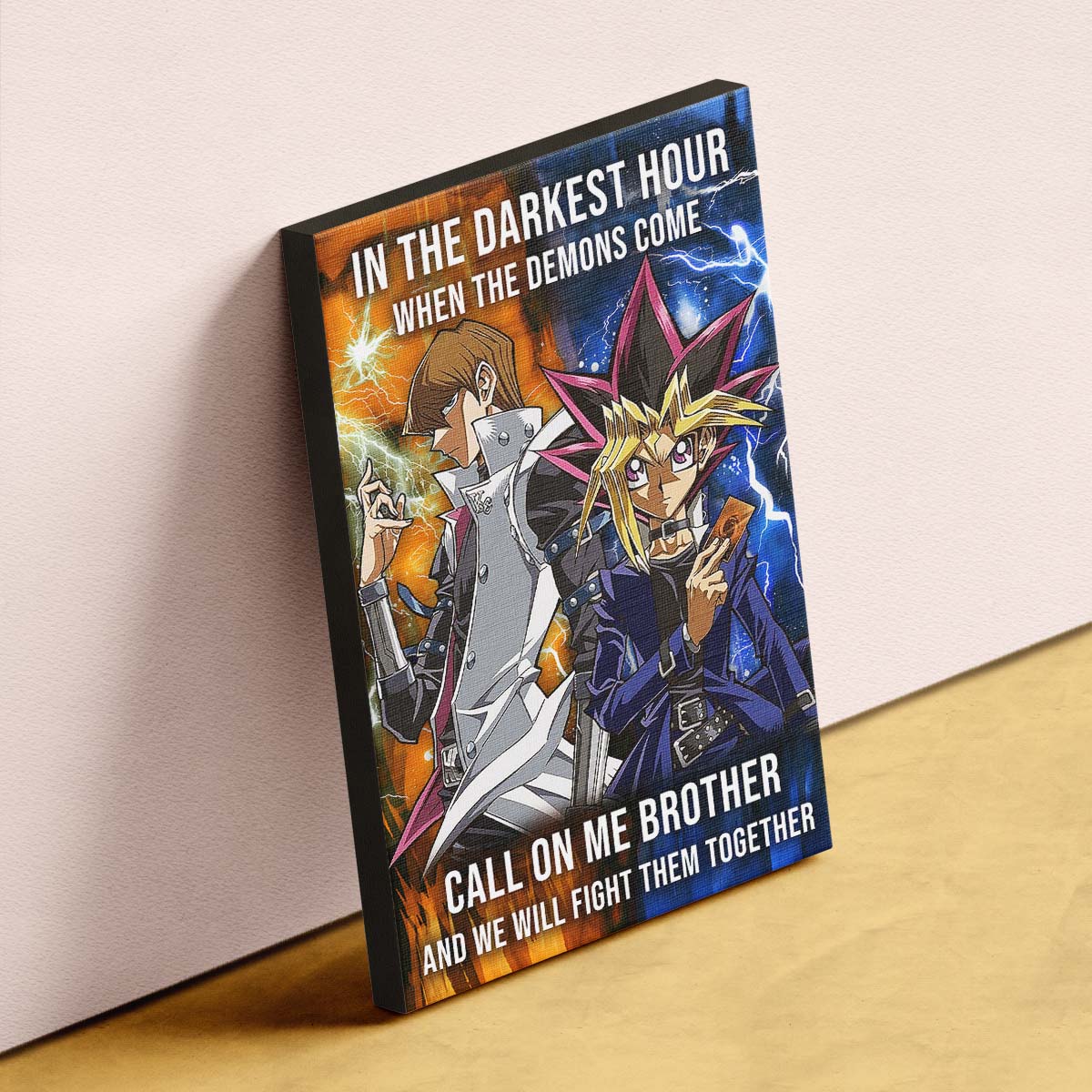 YugiOh Wall Art - YugiOh Poster - YugiOh Canvas - In The Darkest Hour - Call On Me Brother - Yugioh - Seto Kaiba - YO001 - Vertical Poster - Vertical Canvas