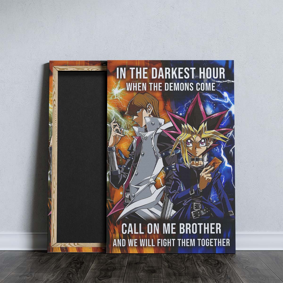 YugiOh Wall Art - YugiOh Poster - YugiOh Canvas - In The Darkest Hour - Call On Me Brother - Yugioh - Seto Kaiba - YO001 - Vertical Poster - Vertical Canvas
