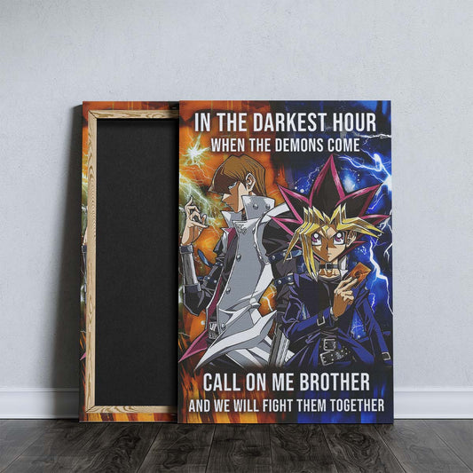 YugiOh Wall Art - YugiOh Poster - YugiOh Canvas - In The Darkest Hour - Call On Me Brother - Yugioh - Seto Kaiba - YO001 - Vertical Poster - Vertical Canvas
