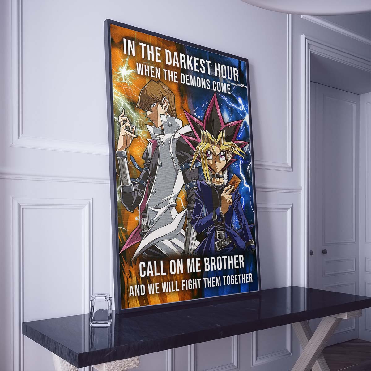 YugiOh Wall Art - YugiOh Poster - YugiOh Canvas - In The Darkest Hour - Call On Me Brother - Yugioh - Seto Kaiba - YO001 - Vertical Poster - Vertical Canvas