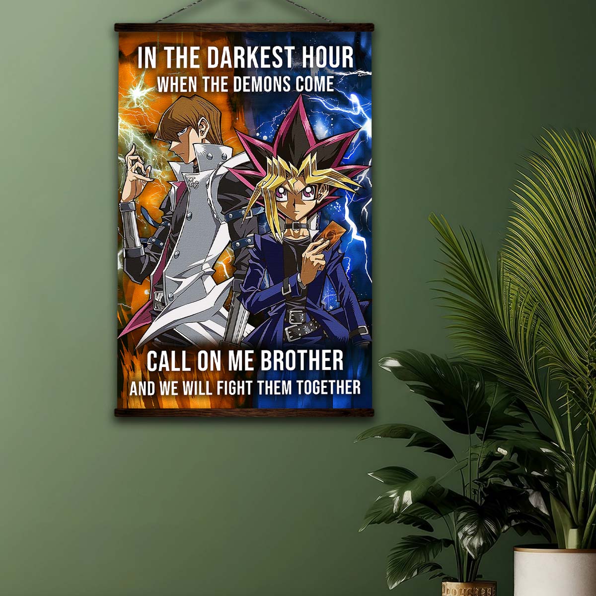 YugiOh Wall Art - YugiOh Poster - YugiOh Canvas - In The Darkest Hour - Call On Me Brother - Yugioh - Seto Kaiba - YO001 - Vertical Poster - Vertical Canvas