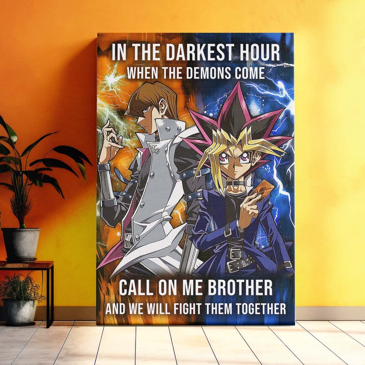 YugiOh Wall Art - YugiOh Poster - YugiOh Canvas - In The Darkest Hour - Call On Me Brother - Yugioh - Seto Kaiba - YO001 - Vertical Poster - Vertical Canvas