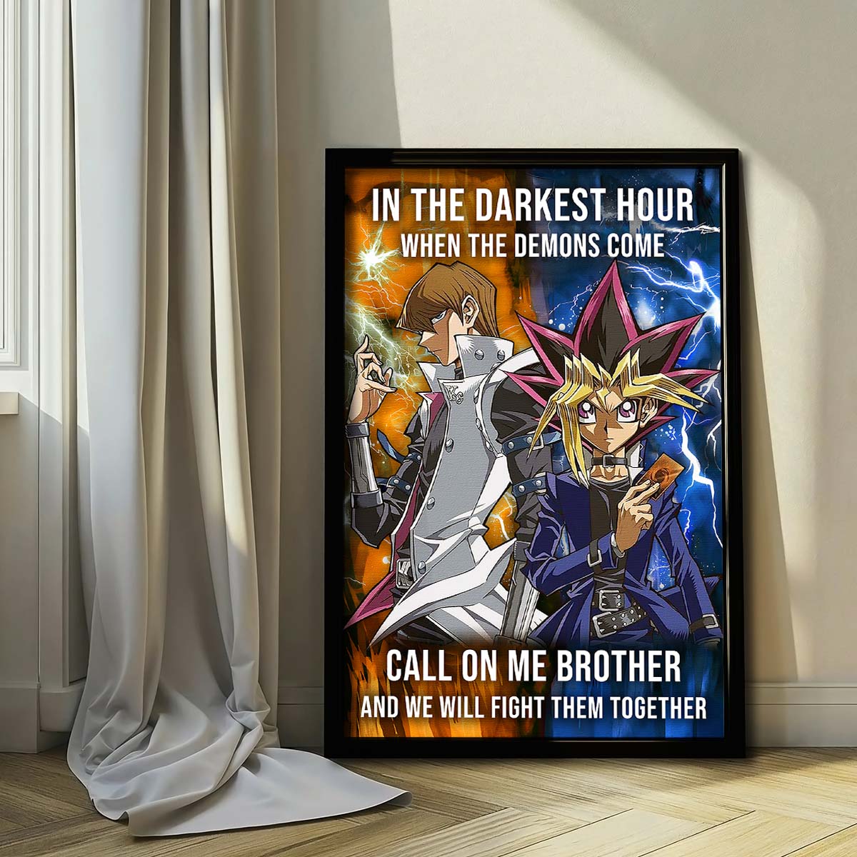 YugiOh Wall Art - YugiOh Poster - YugiOh Canvas - In The Darkest Hour - Call On Me Brother - Yugioh - Seto Kaiba - YO001 - Vertical Poster - Vertical Canvas
