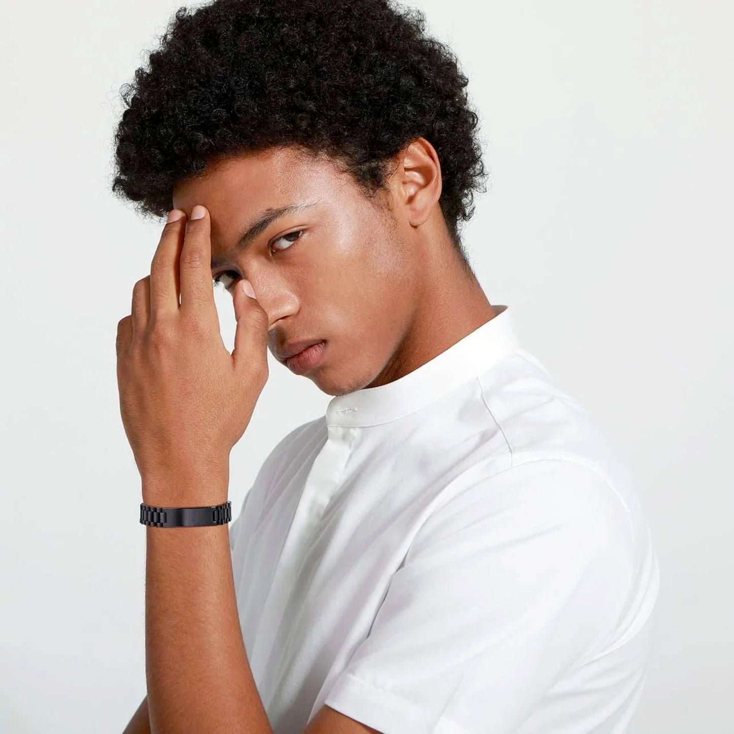 DRB004 - Call On Me Brother - English - Goku - Vegeta - Dragon Ball - Black Engrave Bracelet