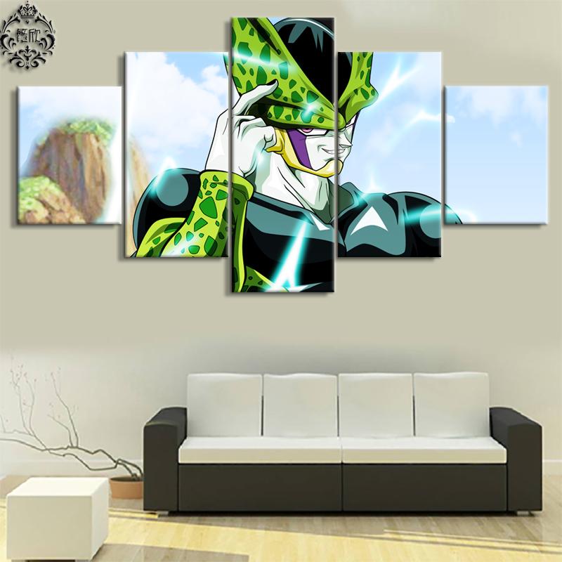Dragon Ball - 5 Pieces Wall Art - Cell - Dragon Ball Poster - Dragon Ball Canvas