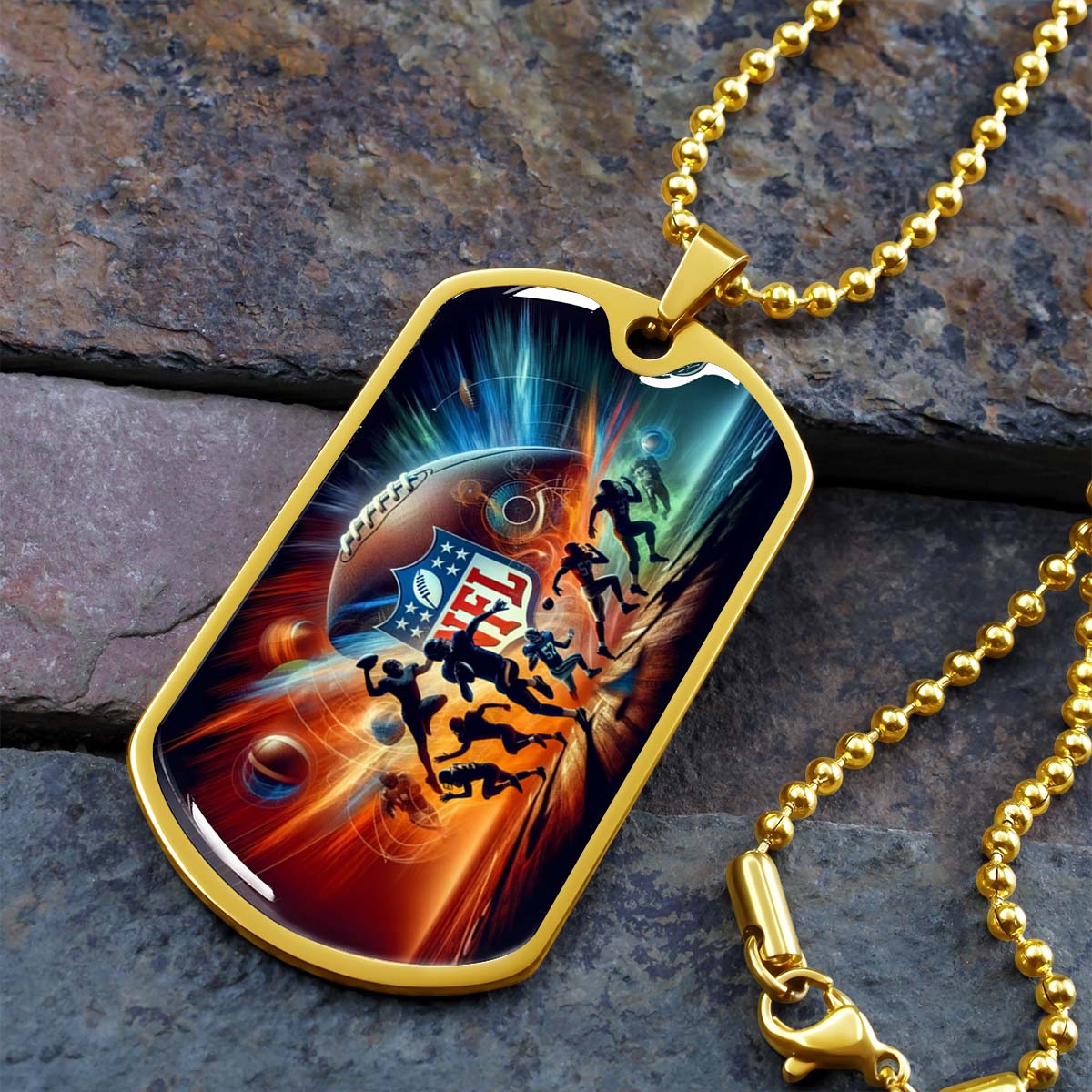 AMERICAN FOOTBALL LUXURY DOG TAG