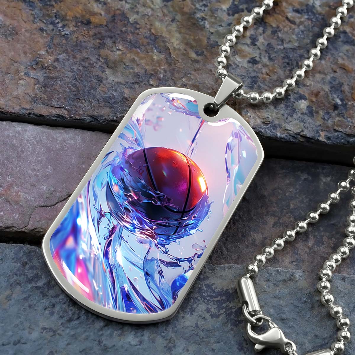 BASKETBALL LUXURY DOG TAG