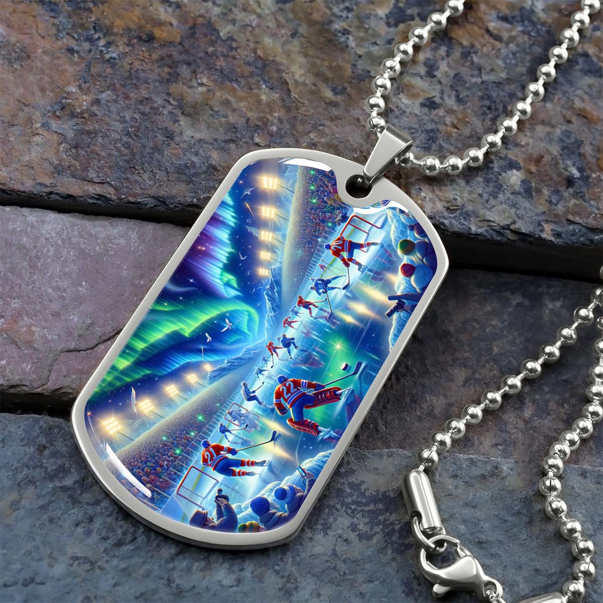 ICE HOCKEY LUXURY DOG TAG