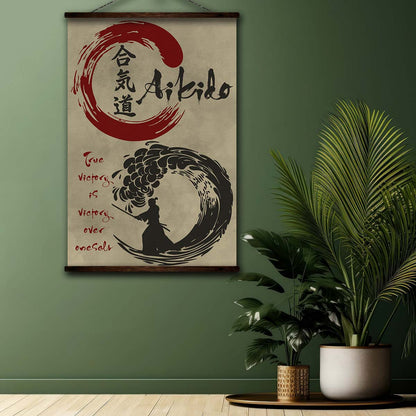 Aikido Wall Art - Aikido Poster - Aikido Canvas - True Victory Is Victory Over Oneself - AI015 - Vertical Poster - Vertical Canvas
