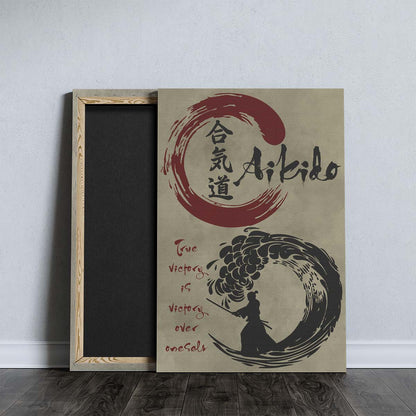 Aikido Wall Art - Aikido Poster - Aikido Canvas - True Victory Is Victory Over Oneself - AI015 - Vertical Poster - Vertical Canvas