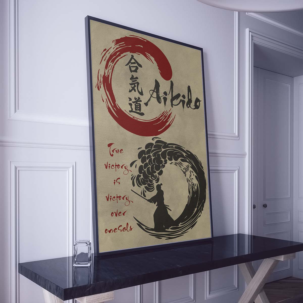 Aikido Wall Art - Aikido Poster - Aikido Canvas - True Victory Is Victory Over Oneself - AI015 - Vertical Poster - Vertical Canvas