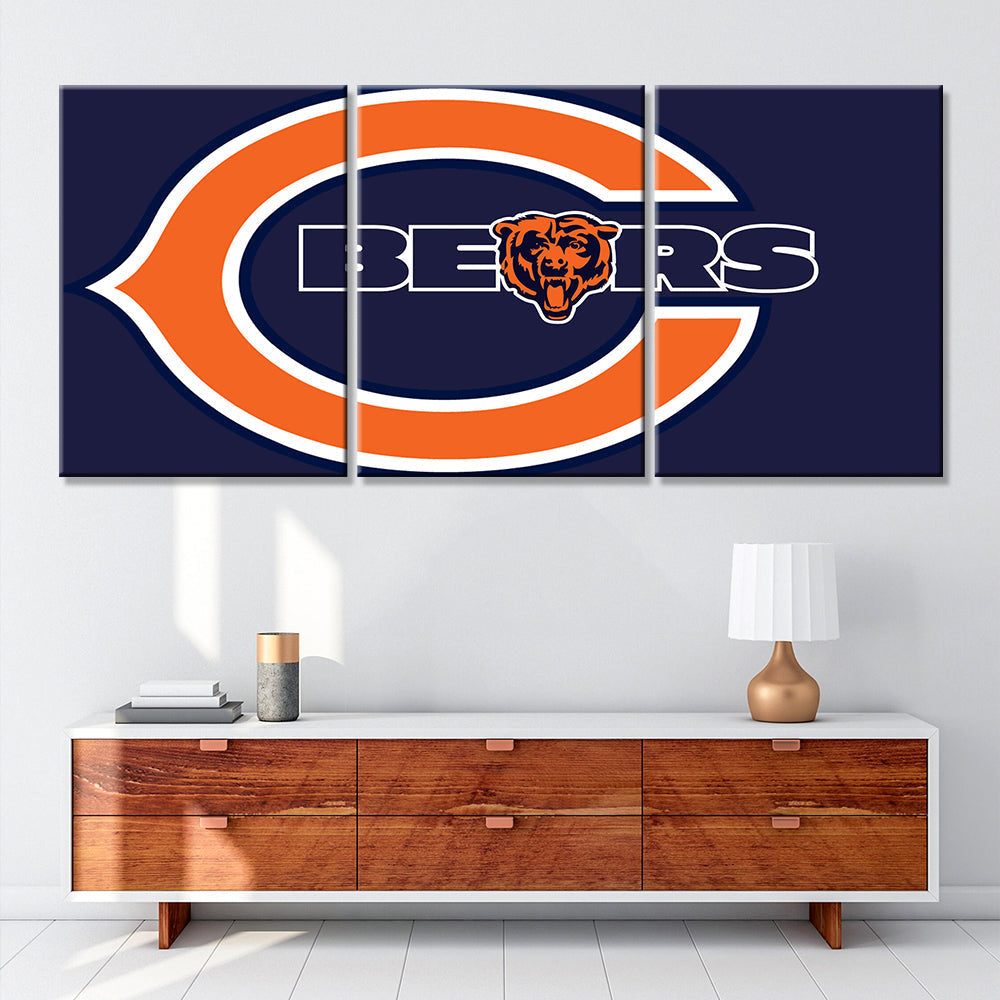 American Football Canvas Wall Art - AF5136 - Chicago Bears - NFL Teams