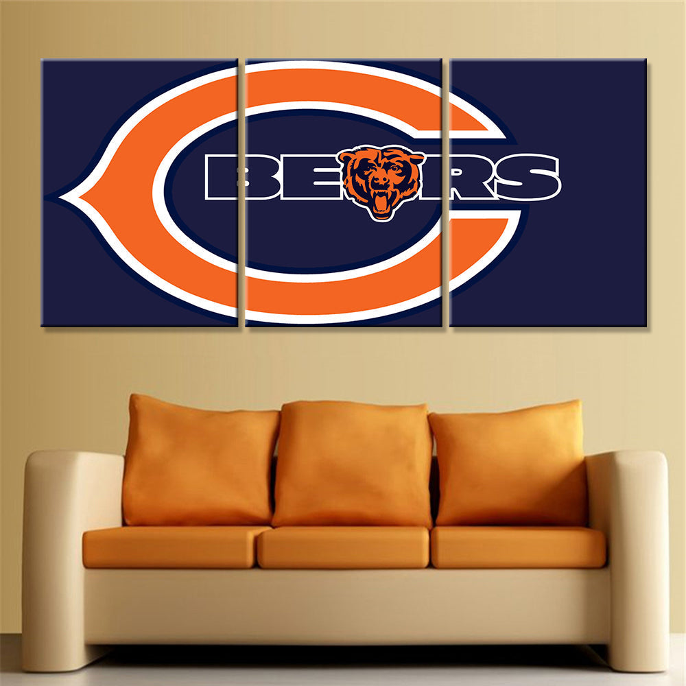American Football Canvas Wall Art - AF5136 - Chicago Bears - NFL Teams