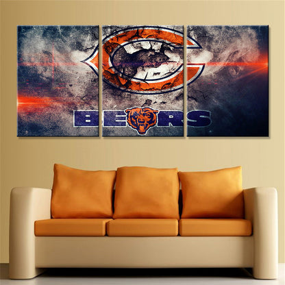 American Football Wall Art - AF5137 - Chicago Bears - American Football Poster - American Football Canvas