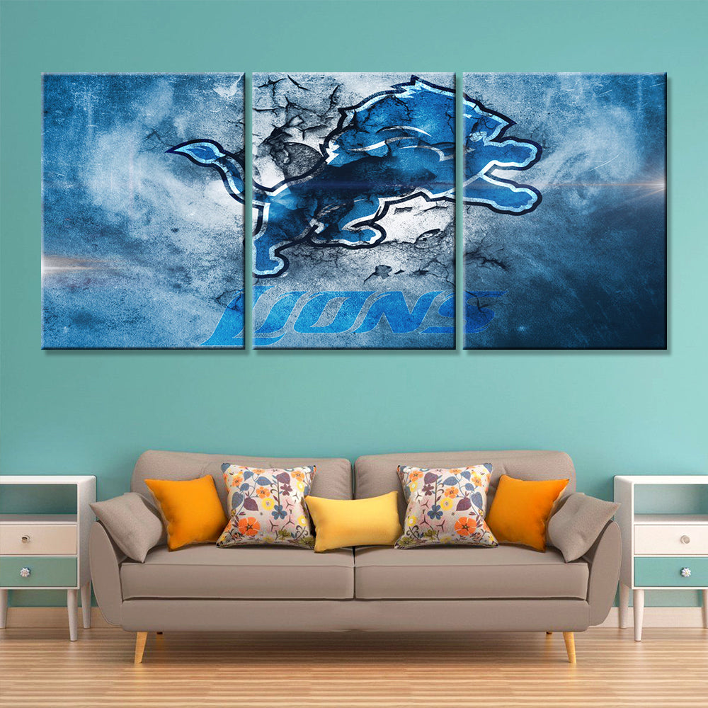 American Football Canvas Wall Art - AF5143 - Detroit Lions - NFL Teams