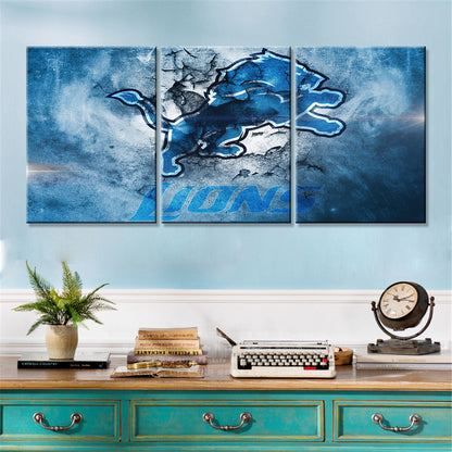 American Football Canvas Wall Art - AF5143 - Detroit Lions - NFL Teams