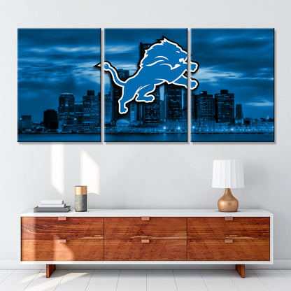 American Football Pieces Wall Art - AF5144 - Detroit Lions - American Football Poster - American Football Canvas
