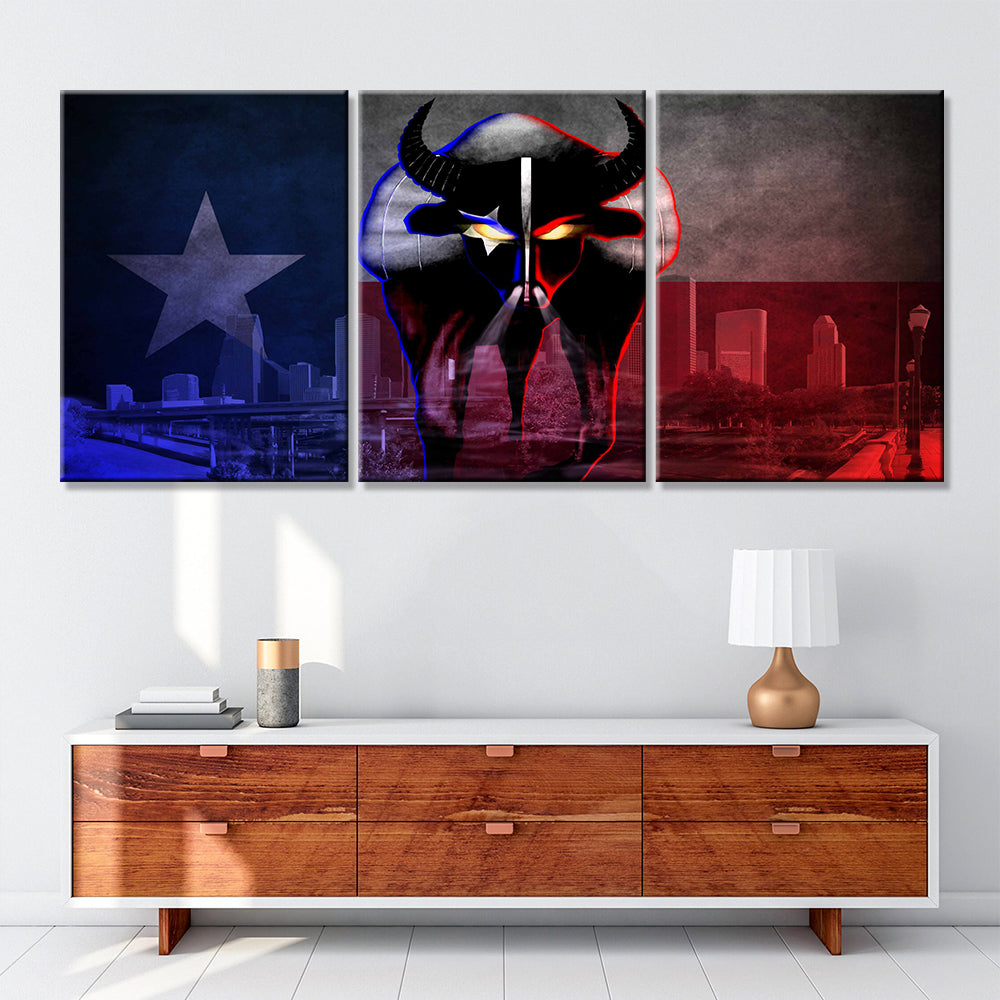 American Football Canvas Wall Art - AF5147 - Houston Texans - NFL Teams