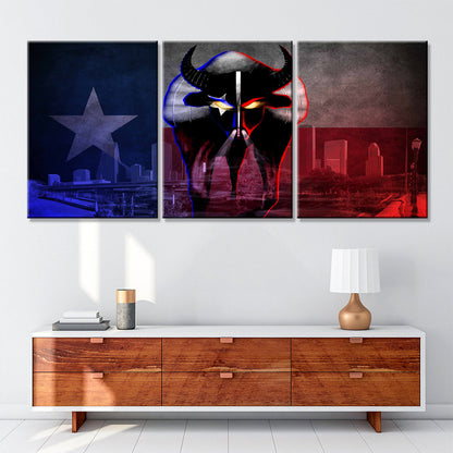 American Football Canvas Wall Art - AF5147 - Houston Texans - NFL Teams