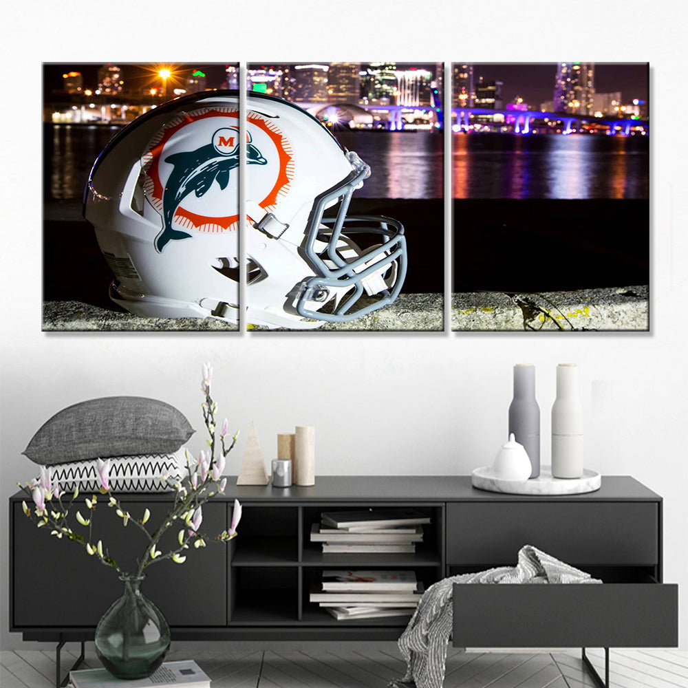 American Football Canvas Wall Art - AF5149 - Miami Dolphins - NFL Teams