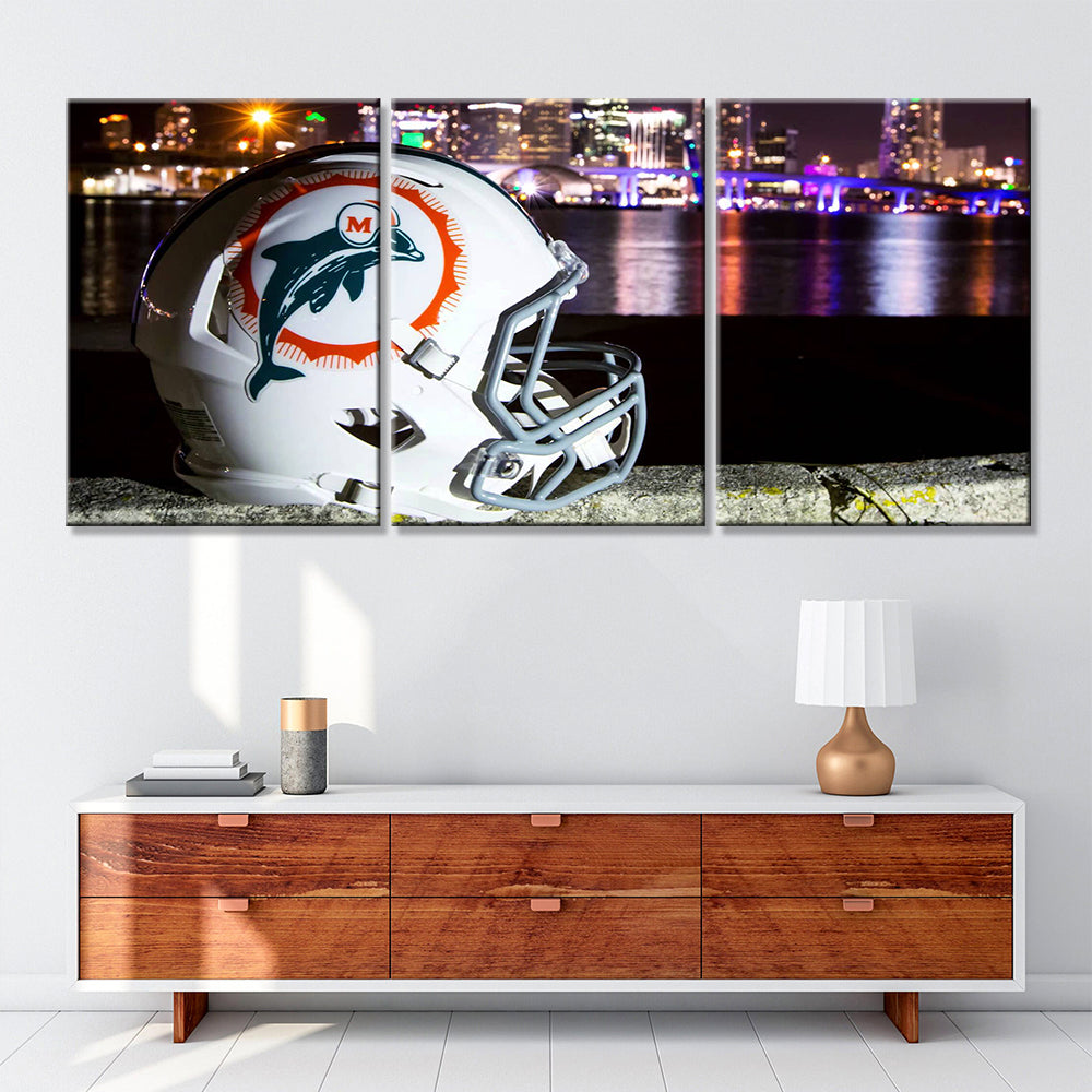 American Football Canvas Wall Art - AF5149 - Miami Dolphins - NFL Teams