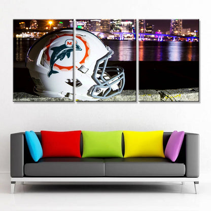 American Football Canvas Wall Art - AF5149 - Miami Dolphins - NFL Teams