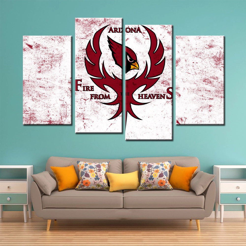 American Football Canvas Wall Art - AF5133 - Arizona Cardinals - Fire From The Heavens - NFL Teams