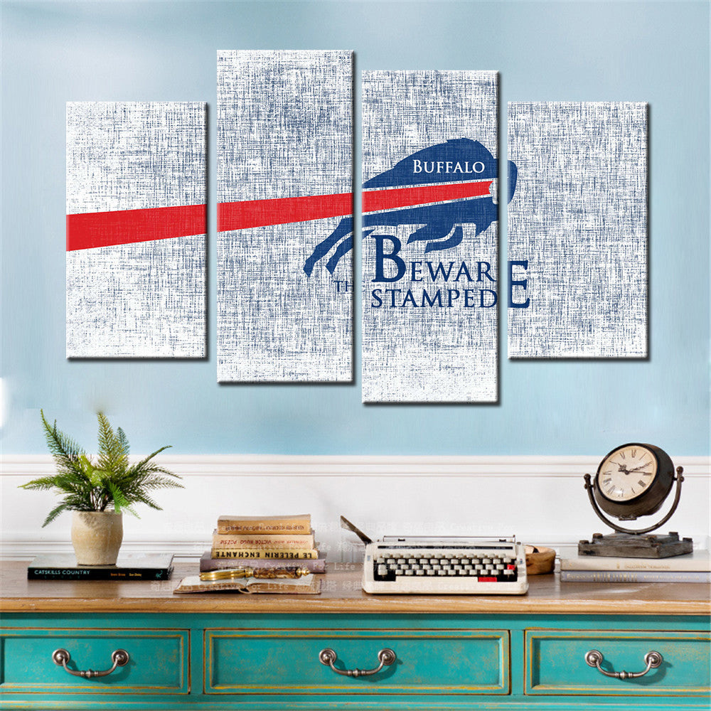 American Football Wall Art - AF5135 - Buffalo Bills - The Beware Stampede - American Football Poster - American Football Canvas