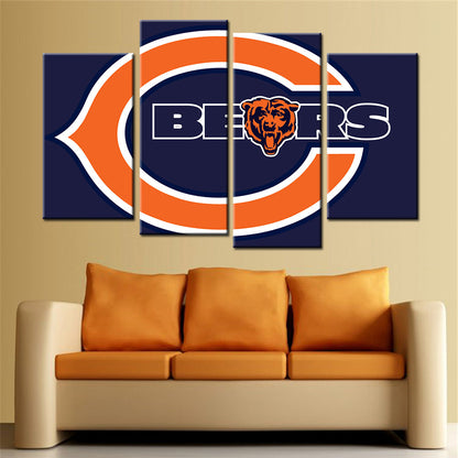 American Football Wall Art - AF5136 - Chicago Bears - American Football Poster - American Football Canvas