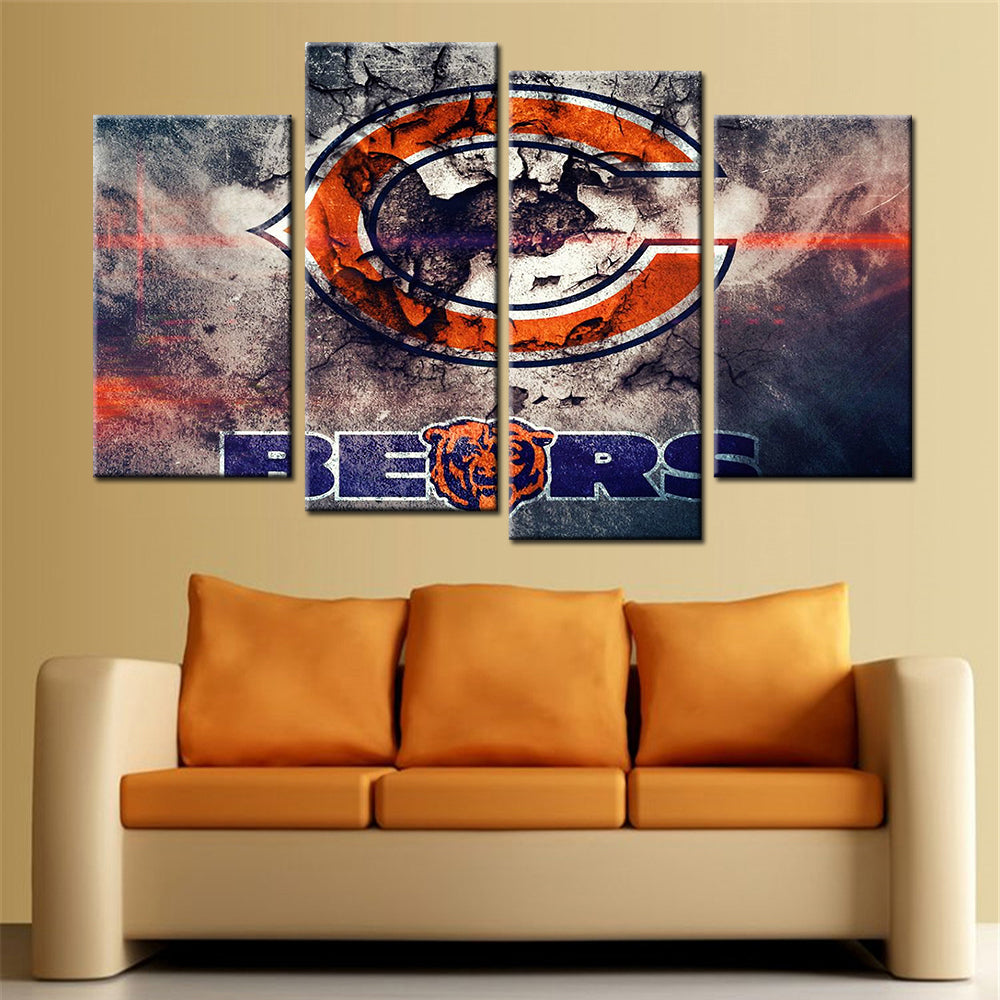 American Football Wall Art - AF5137 - Chicago Bears - American Football Poster - American Football Canvas