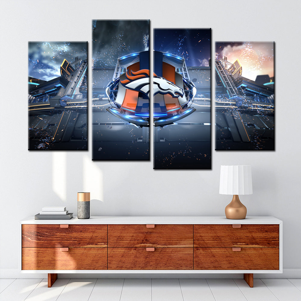 American Football Canvas Wall Art - AF5142 - Denver Broncos - NFL Teams
