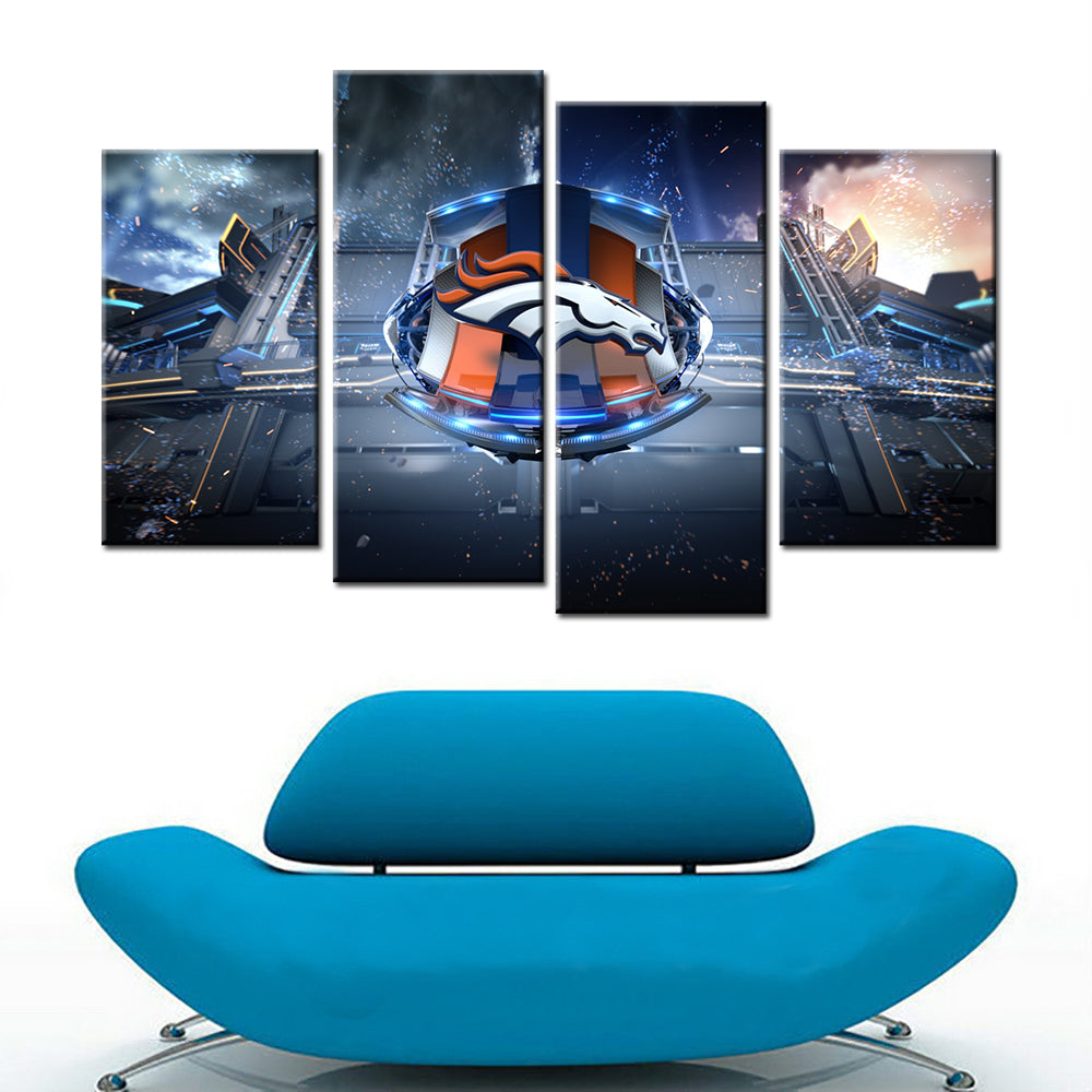 American Football Canvas Wall Art - AF5142 - Denver Broncos - NFL Teams