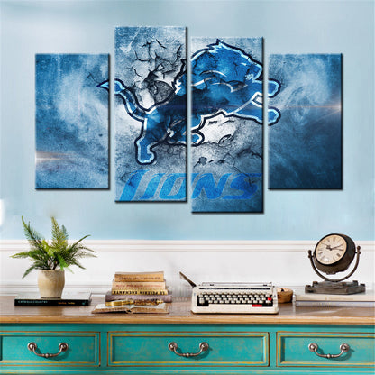 American Football Wall Art - AF5143 - Detroit Lions - American Football Poster - American Football Canvas