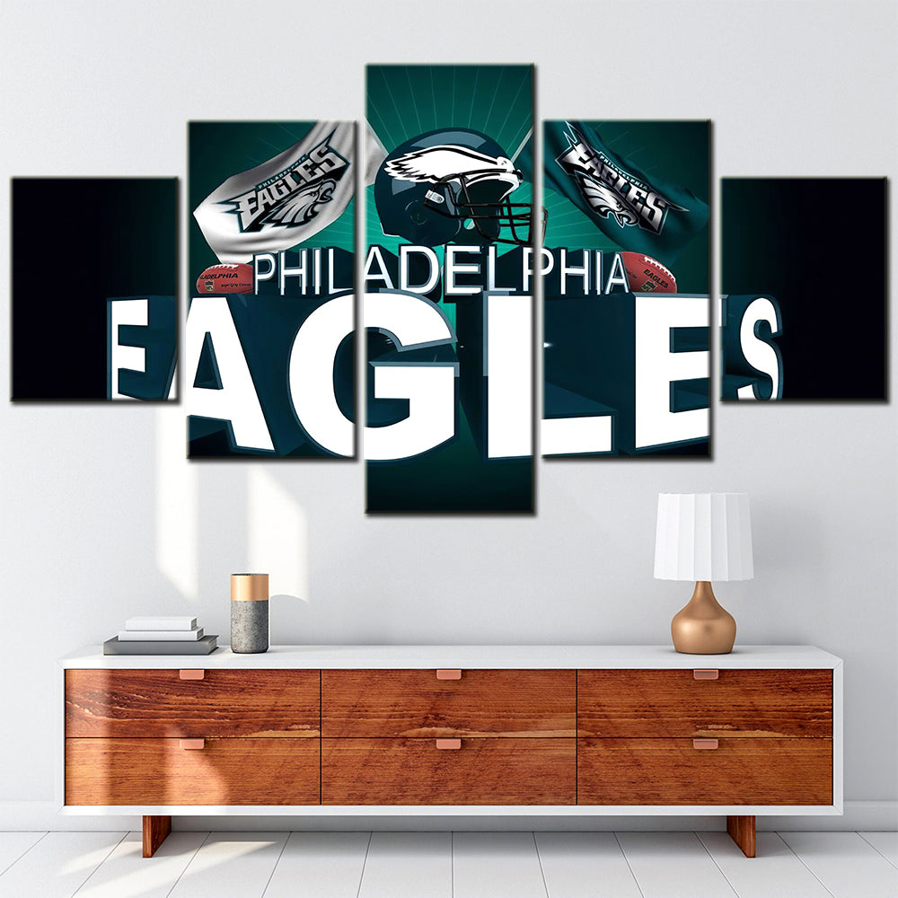 American Football - 5 Pieces Wall Art - AF5099 - Philadelphia Eagles - American Football Poster - American Football Canvas