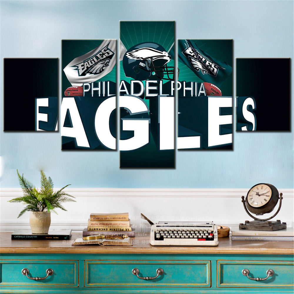 American Football - 5 Pieces Wall Art - AF5099 - Philadelphia Eagles - American Football Poster - American Football Canvas