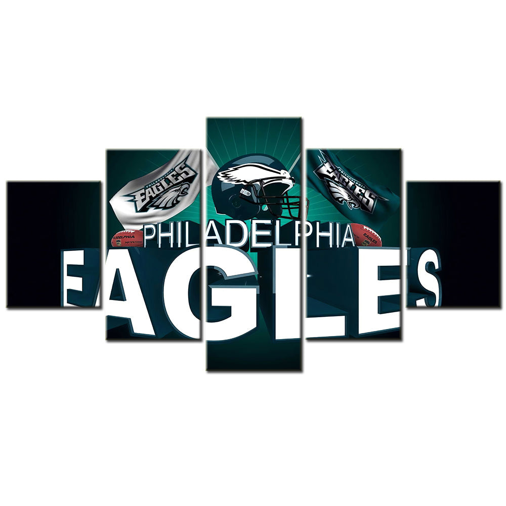 American Football - 5 Pieces Wall Art - AF5099 - Philadelphia Eagles - American Football Poster - American Football Canvas